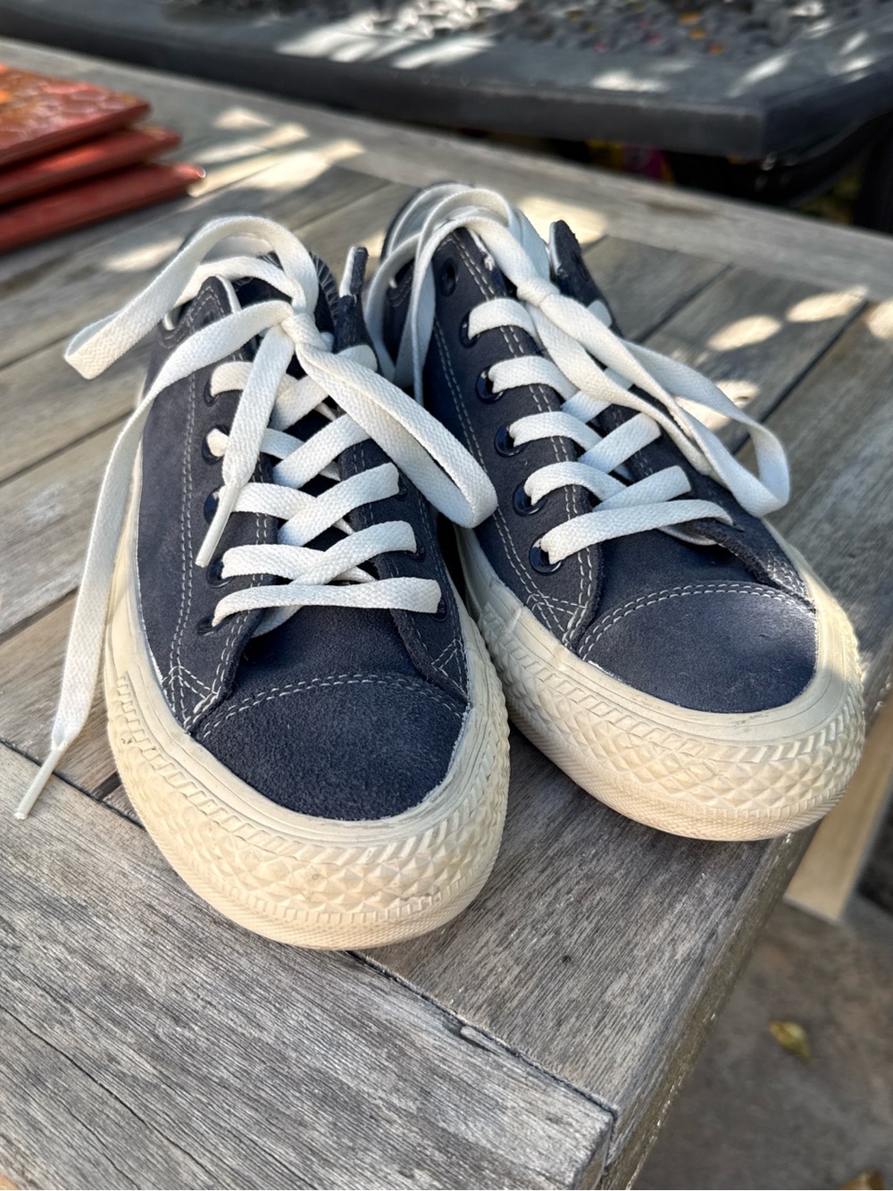 Converse Low-Top Navy Canvas Sneakers with White Laces